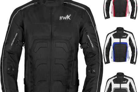 Textile Motorcycle Jacket for Men Dualsport Enduro Motorbike Biker Riding Jacket Breathable CE ARMORED WATERPROOF (Black, L)