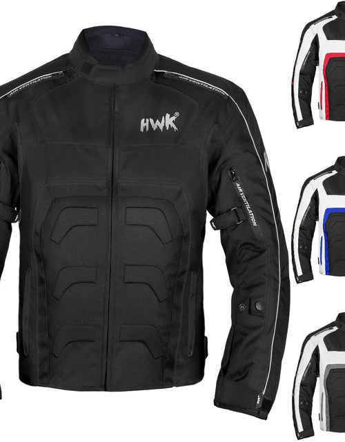 Load image into Gallery viewer, Textile Motorcycle Jacket for Men Dualsport Enduro Motorbike Biker Riding Jacket Breathable CE ARMORED WATERPROOF (Black, L)

