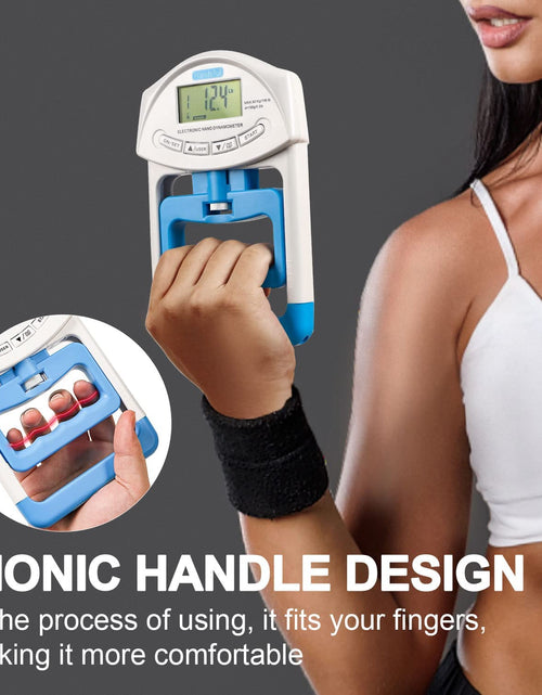 Load image into Gallery viewer, Hand Dynamometer Grip Strength Trainer - Electronic Hand Grip Strength Tester Grip Strengthener Hand Exerciser Meter Digital Hand Grip Training Gauge 198Lbs / 90Kgs
