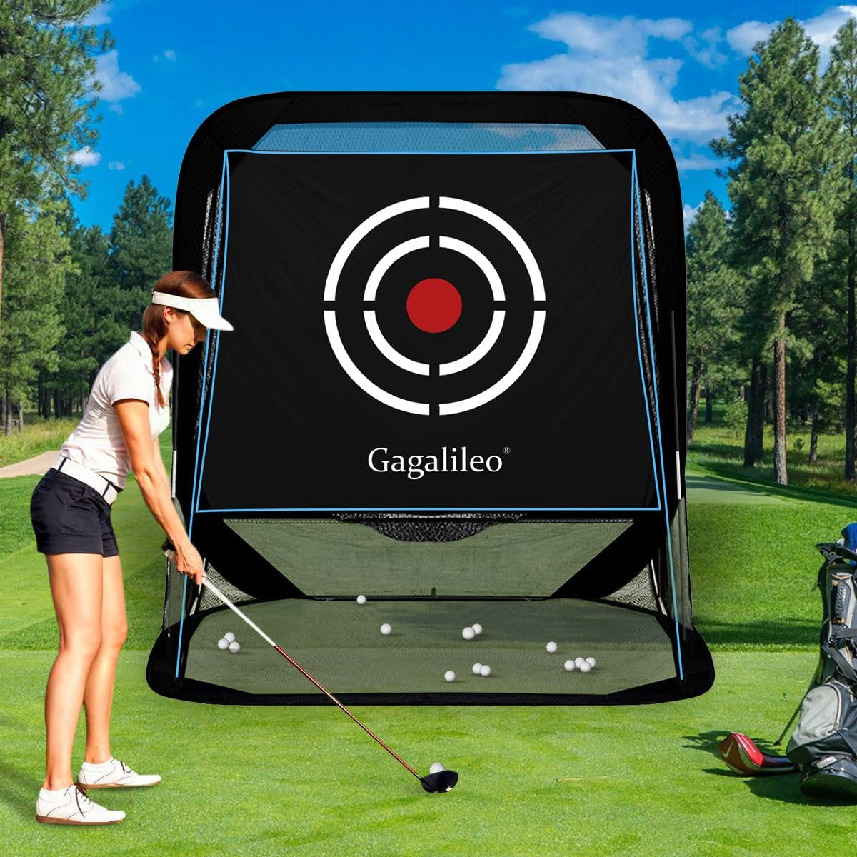 Golf Hitting Net,Golf Training Nets,Golf Net for Indoor,Golf Driving Net,Golf Practice Net,Golf Swing Net with Target Cloth and Carry Bag(Size Optional)