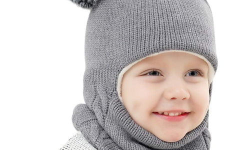 Baby Winter Hat Scarf Set, Unisex Infant Toddler Kids Hat Scarf