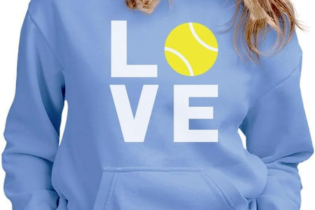 Love Tennis Sweatshirt Gift for Tennis Fan Tennis Player Cool Women Hoodie