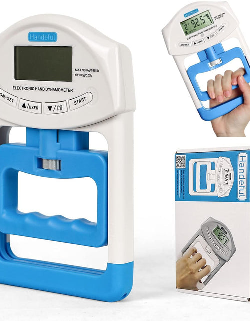Load image into Gallery viewer, Hand Dynamometer Grip Strength Trainer - Electronic Hand Grip Strength Tester Grip Strengthener Hand Exerciser Meter Digital Hand Grip Training Gauge 198Lbs / 90Kgs
