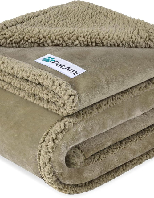 Load image into Gallery viewer, Waterproof Dog Blanket for Bed, Couch, Sofa | Waterproof Dog Bed Cover for Large Dogs, Puppies | Sherpa Fleece Pet Blanket Furniture Protector | Reversible Microfiber
