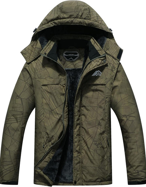 Load image into Gallery viewer, Men'S Waterproof Ski Jacket Snowboarding Windbreaker Warm Winter Hooded Mountain Snow Coat

