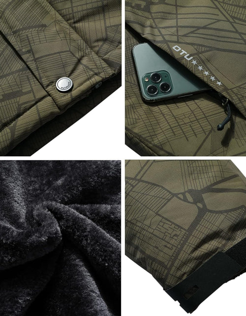 Load image into Gallery viewer, Men'S Waterproof Ski Jacket Snowboarding Windbreaker Warm Winter Hooded Mountain Snow Coat
