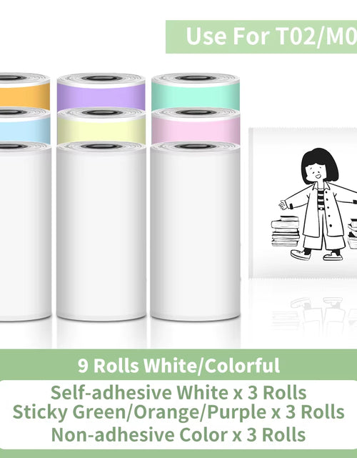 Load image into Gallery viewer, T02 Portable Printer Phomemo Mini Sticker Printer Self-Adhesive Labels Inkless Sticker Printer for Journal, Notes, Photo, DIY
