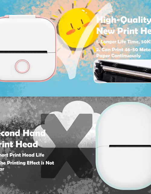 Load image into Gallery viewer, T02 Portable Printer Phomemo Mini Sticker Printer Self-Adhesive Labels Inkless Sticker Printer for Journal, Notes, Photo, DIY
