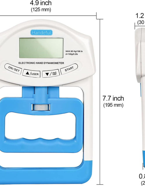 Load image into Gallery viewer, Hand Dynamometer Grip Strength Trainer - Electronic Hand Grip Strength Tester Grip Strengthener Hand Exerciser Meter Digital Hand Grip Training Gauge 198Lbs / 90Kgs
