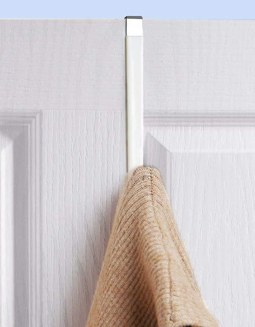 Load image into Gallery viewer, Over Door Hook White - 4Pack Soft Rubber Surface Design to Prevent Article Scratches,Single Door Hook for Bathroom,Kitchen,Bedroom,Cubicle,Shower Room Hanging Towel,Clothes,Pants,Shoe Bag,Coat
