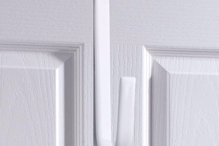 Over Door Hook White - 4Pack Soft Rubber Surface Design to Prevent Article Scratches,Single Door Hook for Bathroom,Kitchen,Bedroom,Cubicle,Shower Room Hanging Towel,Clothes,Pants,Shoe Bag,Coat