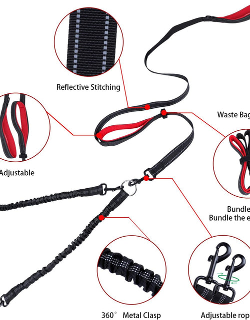 Load image into Gallery viewer, Dual Dog Leash, Double Dog Leash, 360° Swivel No Tangle Dog Walking Leash for 2 Dogs up to 200Lbs, Comfortable Adjustable Dual Padded Handles
