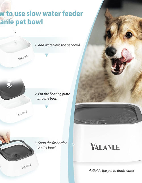 Load image into Gallery viewer, Dog Water Bowl No-Spill Pet Water Bowl Slow Water Feeder Dog Bowl No-Slip Pet Water Dispenser Vehicle Carried Dog Water Bowl for Dogs/Cats/Pets
