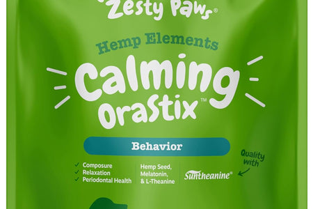 Calming Orastix for Dogs - Dental Sticks for Stress and Anxiety Relief with Hemp Melatonin Chamomile Dog Tartar Teeth Cleaning Calm Composure for Fireworks and Thunderstorms