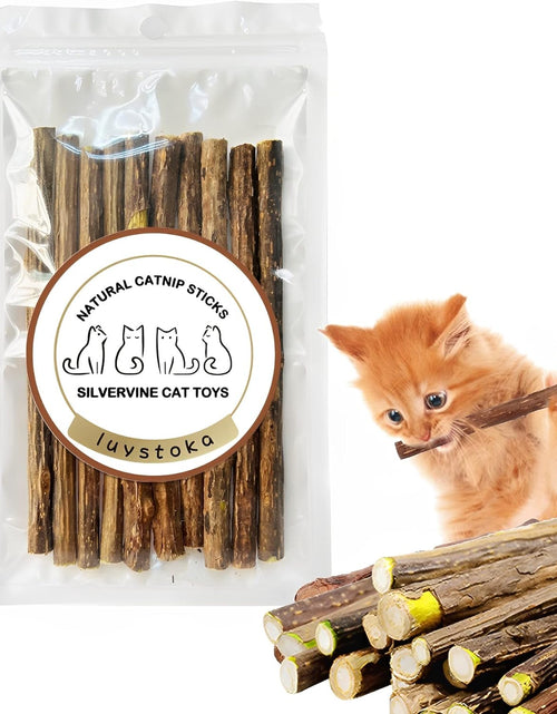 Load image into Gallery viewer, Cat Toys - Silvervine &amp; Matatabi Catnip Toys, 10PCS Indoor Kitty Chew Sticks &amp; Wand Toys for Bored Cats
