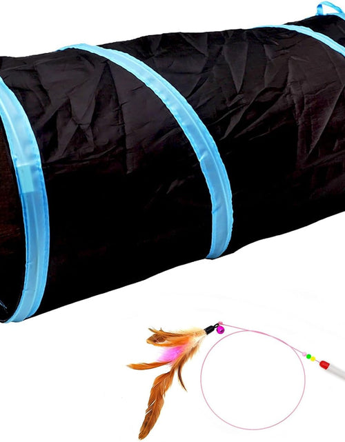 Load image into Gallery viewer, Cat Tunnel for Indoor Cats Interactive, Rabbit Tunnel Toys, Pet Toys Play Tunnels for Cats Kittens Rabbits Puppies Crinkle Collapsible
