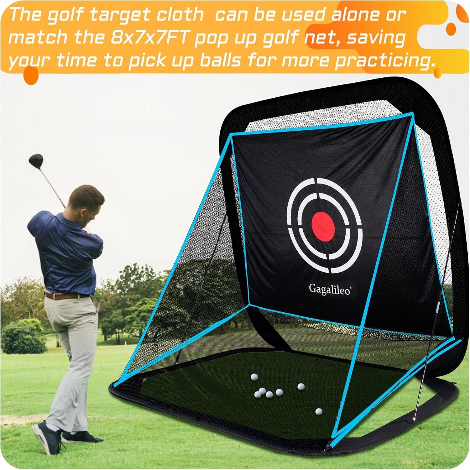 Golf Hitting Net,Golf Training Nets,Golf Net for Indoor,Golf Driving Net,Golf Practice Net,Golf Swing Net with Target Cloth and Carry Bag(Size Optional)