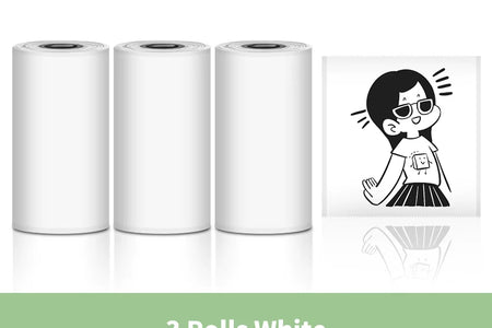 T02 Portable Printer Phomemo Mini Sticker Printer Self-Adhesive Labels Inkless Sticker Printer for Journal, Notes, Photo, DIY