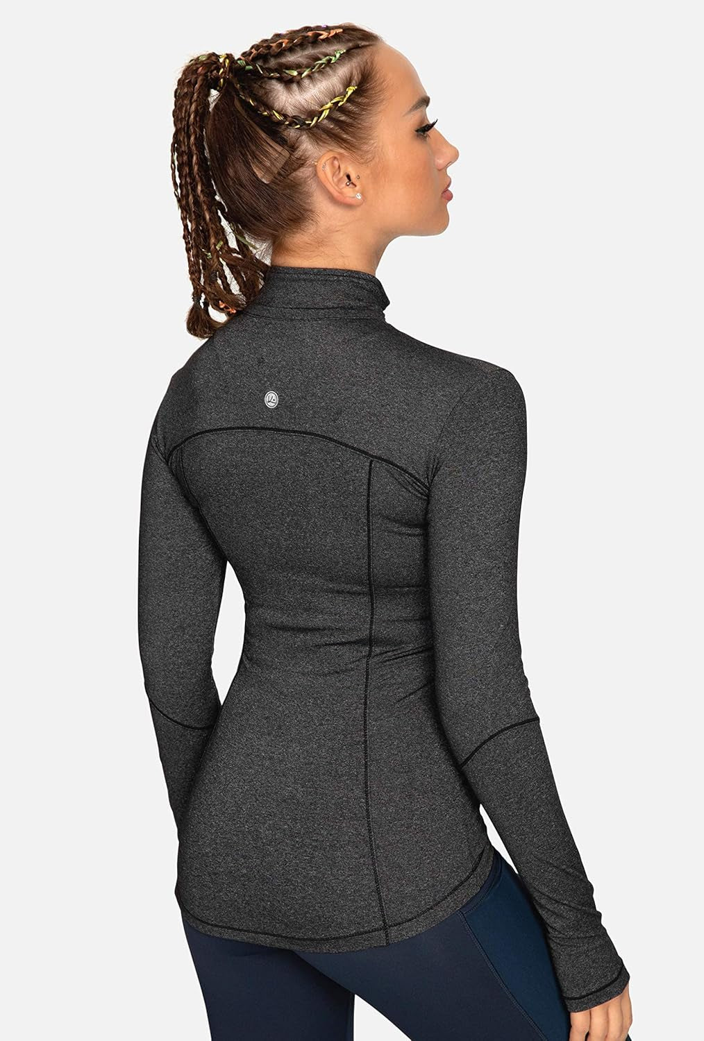 QUEENIEKE Running Jackets for Women, Cottony-Soft Full Zip Slim Fit Athletic Workout Jacket with Pockets