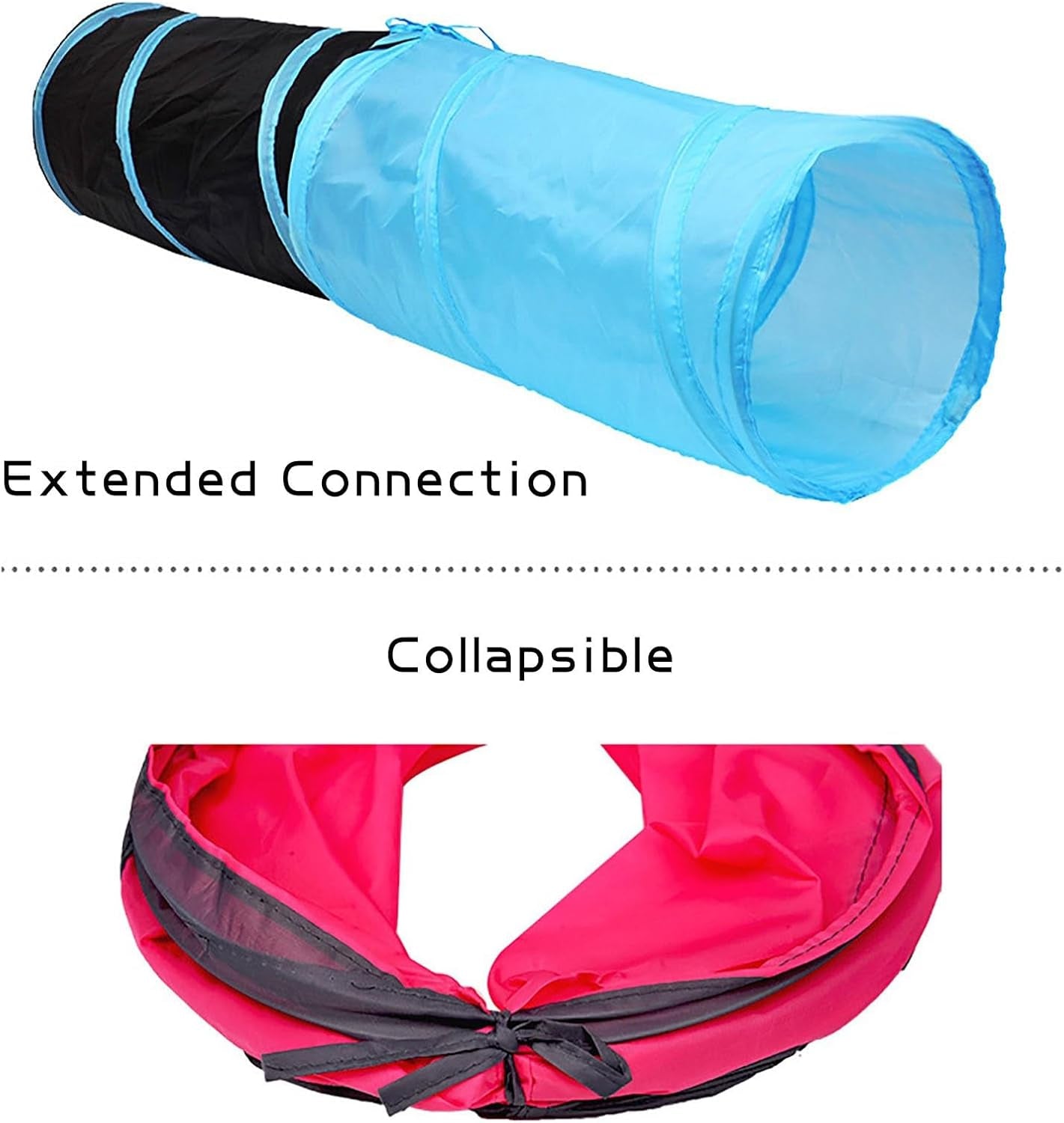 Cat Tunnel for Indoor Cats Interactive, Rabbit Tunnel Toys, Pet Toys Play Tunnels for Cats Kittens Rabbits Puppies Crinkle Collapsible