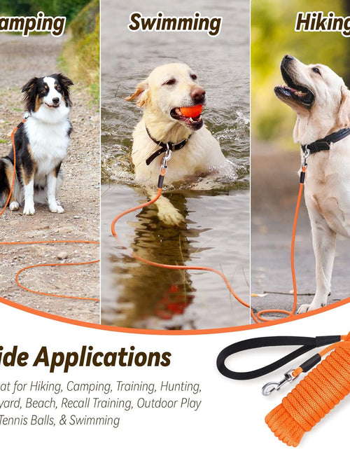 Load image into Gallery viewer, Check Cord Dog Leash Long Lead Training Tracking Line Comfortable Handle Heavy Duty Puppy Rope 10Ft 15Ft 30Ft 50Ft for Small Medium Large Dog
