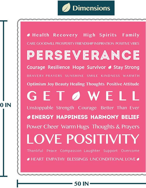 Load image into Gallery viewer, Healing Blanket, Get Well Soon Gift, Soft Hug Compassion Sherpa Throw Blanket for Women Men, Comfort Caring Inspirational Patient Blanket, Positive Thoughts Prayer Throw, Pink
