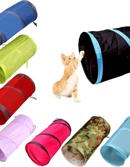 Load image into Gallery viewer, Cat Tunnel for Indoor Cats Interactive, Rabbit Tunnel Toys, Pet Toys Play Tunnels for Cats Kittens Rabbits Puppies Crinkle Collapsible
