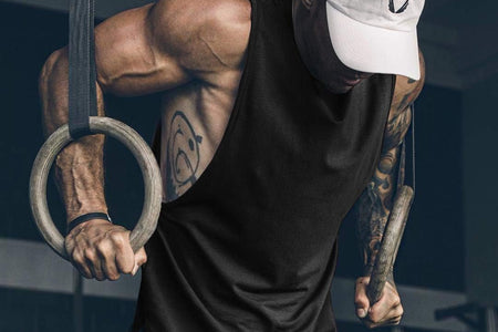 Men Workout Tank Top 2 Pack Gym Bodybuilding Sleeveless Muscle T Shirts