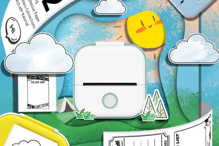 T02 Portable Printer Phomemo Mini Sticker Printer Self-Adhesive Labels Inkless Sticker Printer for Journal, Notes, Photo, DIY