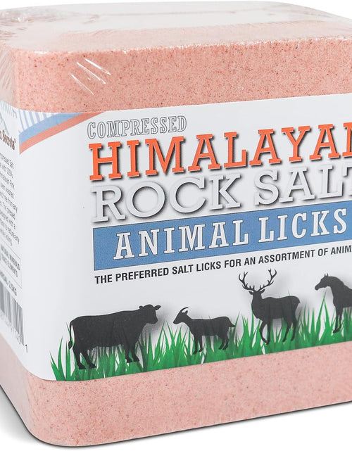 Load image into Gallery viewer, ® 5.5LB (2.5KG) Compressed Pink Himalayan Salt Lick | for Livestock and Wildlife Animals | 100% Pure &amp; Natural Feed Salt Block | Natural Minerals and Trace Elements
