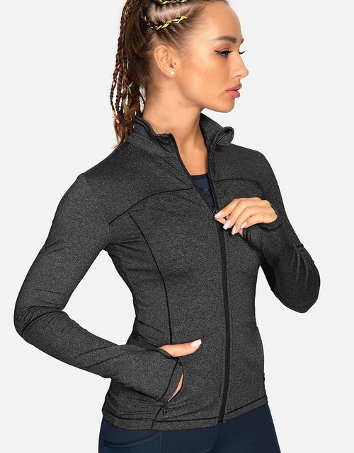 Load image into Gallery viewer, QUEENIEKE Running Jackets for Women, Cottony-Soft Full Zip Slim Fit Athletic Workout Jacket with Pockets

