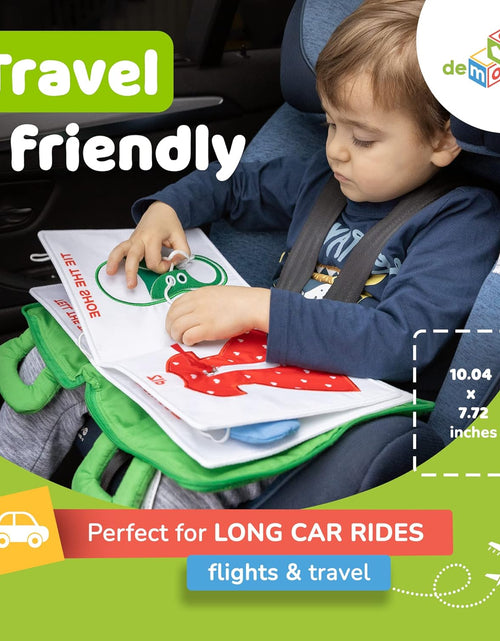 Load image into Gallery viewer, Quiet Book Montessori Toys for Toddlers – Learning Toy – Preschool Educational Toy with Toddler Activities Busy Book, Travel Toy for Boys &amp; Girls + Zipper Bag, Green
