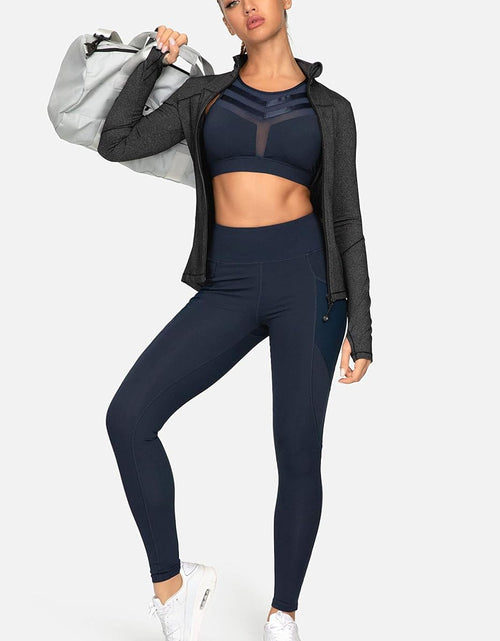 Load image into Gallery viewer, QUEENIEKE Running Jackets for Women, Cottony-Soft Full Zip Slim Fit Athletic Workout Jacket with Pockets
