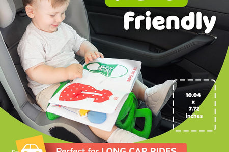 Quiet Book Montessori Toys for Toddlers – Learning Toy – Preschool Educational Toy with Toddler Activities Busy Book, Travel Toy for Boys & Girls + Zipper Bag, Green