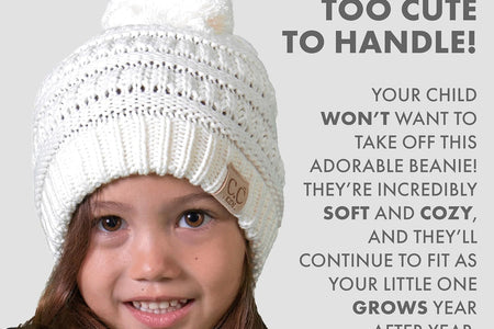 Kids Beanie Baby Toddler Cable Knit Children’S Pom Winter Hat