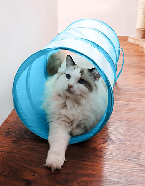 Load image into Gallery viewer, Cat Tunnel for Indoor Cats Interactive, Rabbit Tunnel Toys, Pet Toys Play Tunnels for Cats Kittens Rabbits Puppies Crinkle Collapsible
