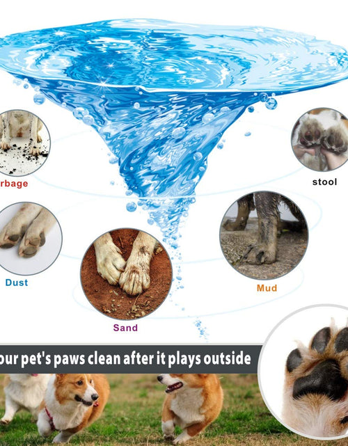 Load image into Gallery viewer, Dog Paw Cleaner Cup with Towel Pet Foot Washer Protable Dogs Cleaning Brush for Puppy Cats Massage Grooming Dirty Claws (Purple)

