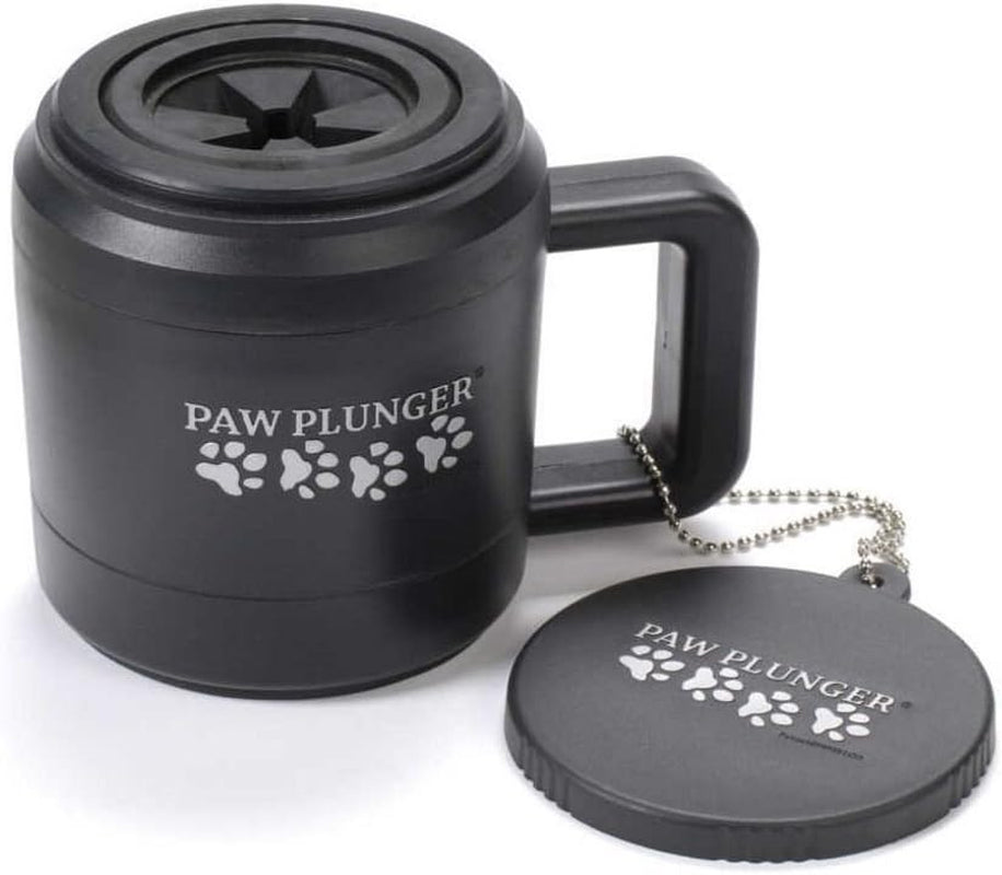 Paw Plunger – the Muddy Paw Cleaner for Dogs – Saves Carpet, Furniture, Bedding and Cars from Dirty Paw Prints – Use This Dog Paw Cleaner after Walks – Soft Bristles, Convenient Cup Handle