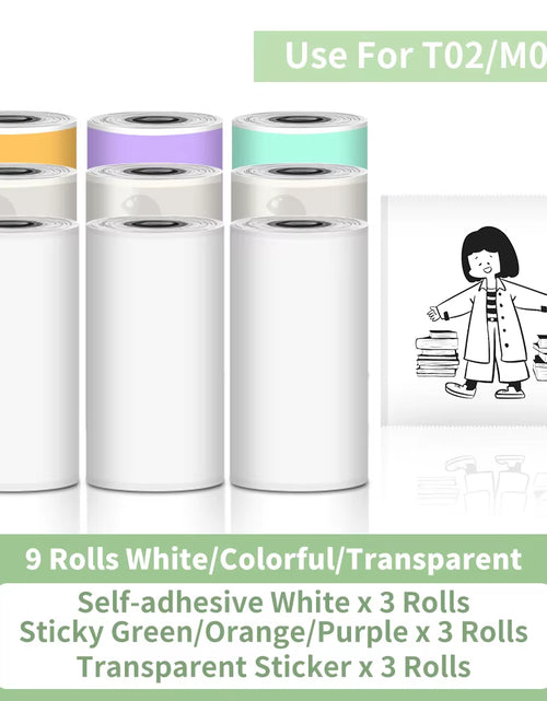 Load image into Gallery viewer, T02 Portable Printer Phomemo Mini Sticker Printer Self-Adhesive Labels Inkless Sticker Printer for Journal, Notes, Photo, DIY
