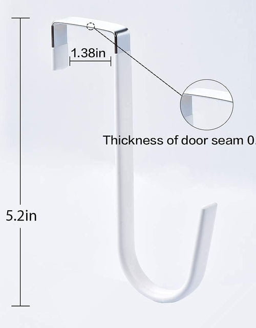 Load image into Gallery viewer, Over Door Hook White - 4Pack Soft Rubber Surface Design to Prevent Article Scratches,Single Door Hook for Bathroom,Kitchen,Bedroom,Cubicle,Shower Room Hanging Towel,Clothes,Pants,Shoe Bag,Coat
