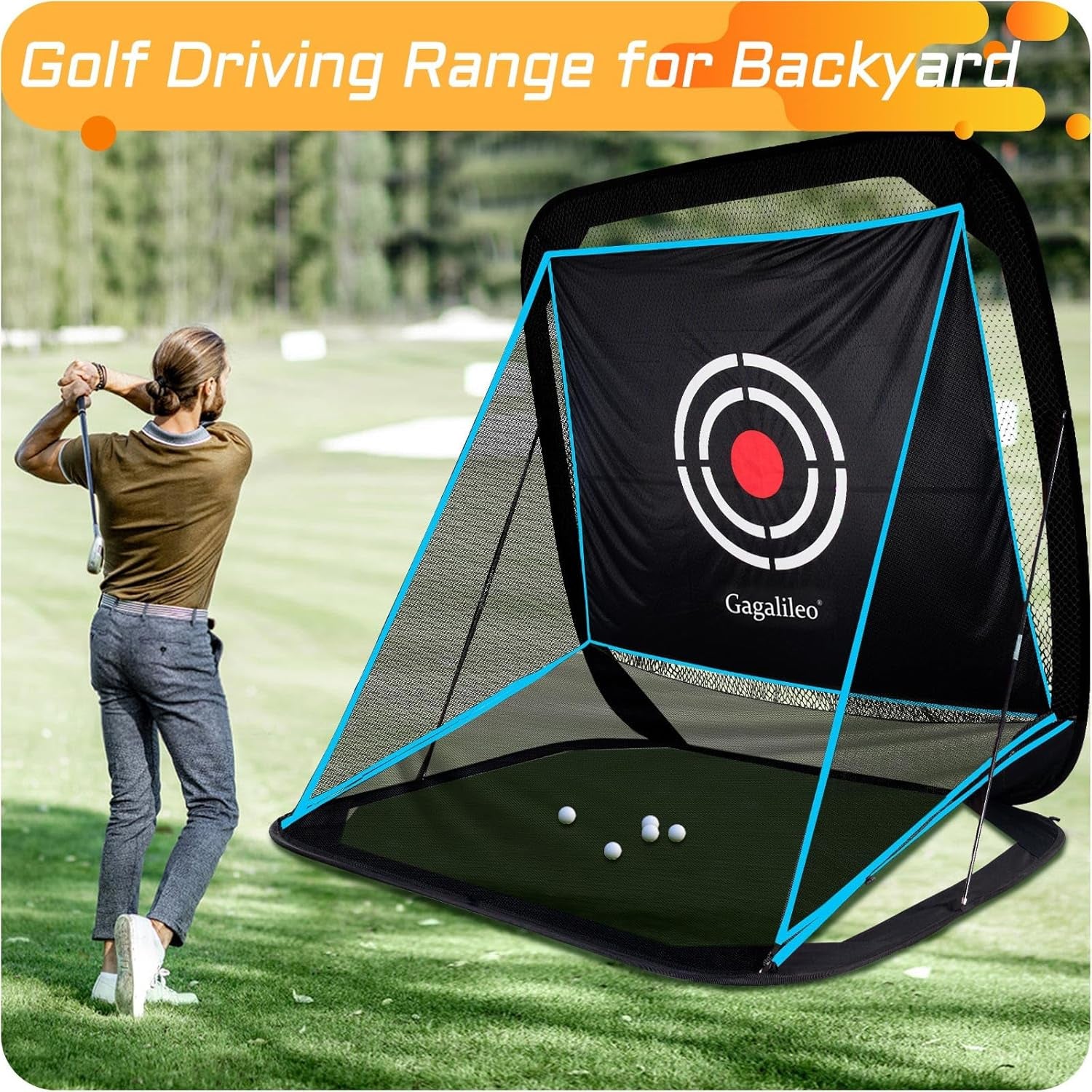Golf Hitting Net,Golf Training Nets,Golf Net for Indoor,Golf Driving Net,Golf Practice Net,Golf Swing Net with Target Cloth and Carry Bag(Size Optional)