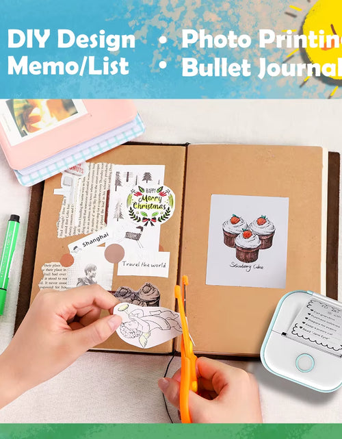 Load image into Gallery viewer, T02 Portable Printer Phomemo Mini Sticker Printer Self-Adhesive Labels Inkless Sticker Printer for Journal, Notes, Photo, DIY
