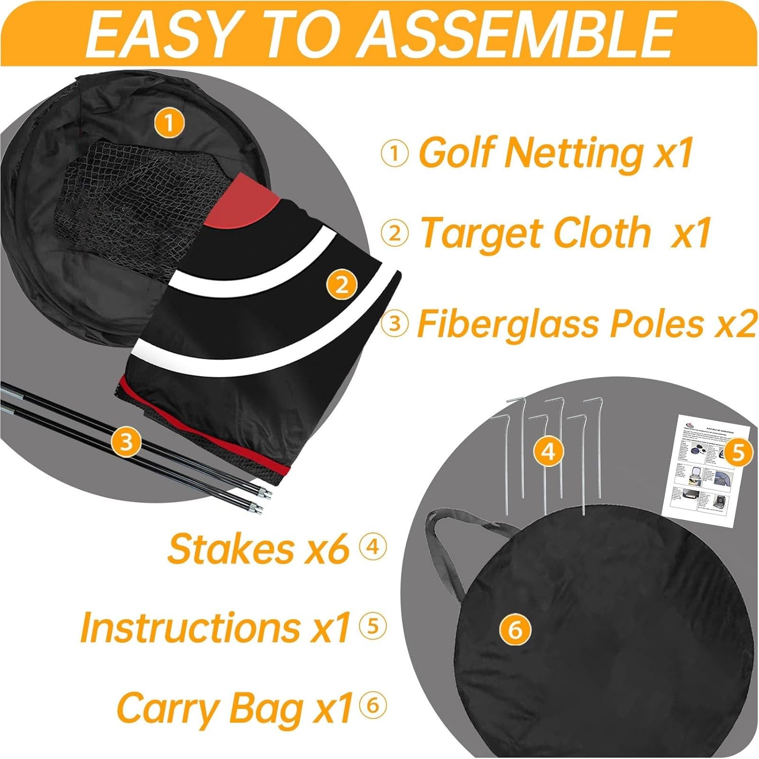 Golf Hitting Net,Golf Training Nets,Golf Net for Indoor,Golf Driving Net,Golf Practice Net,Golf Swing Net with Target Cloth and Carry Bag(Size Optional)